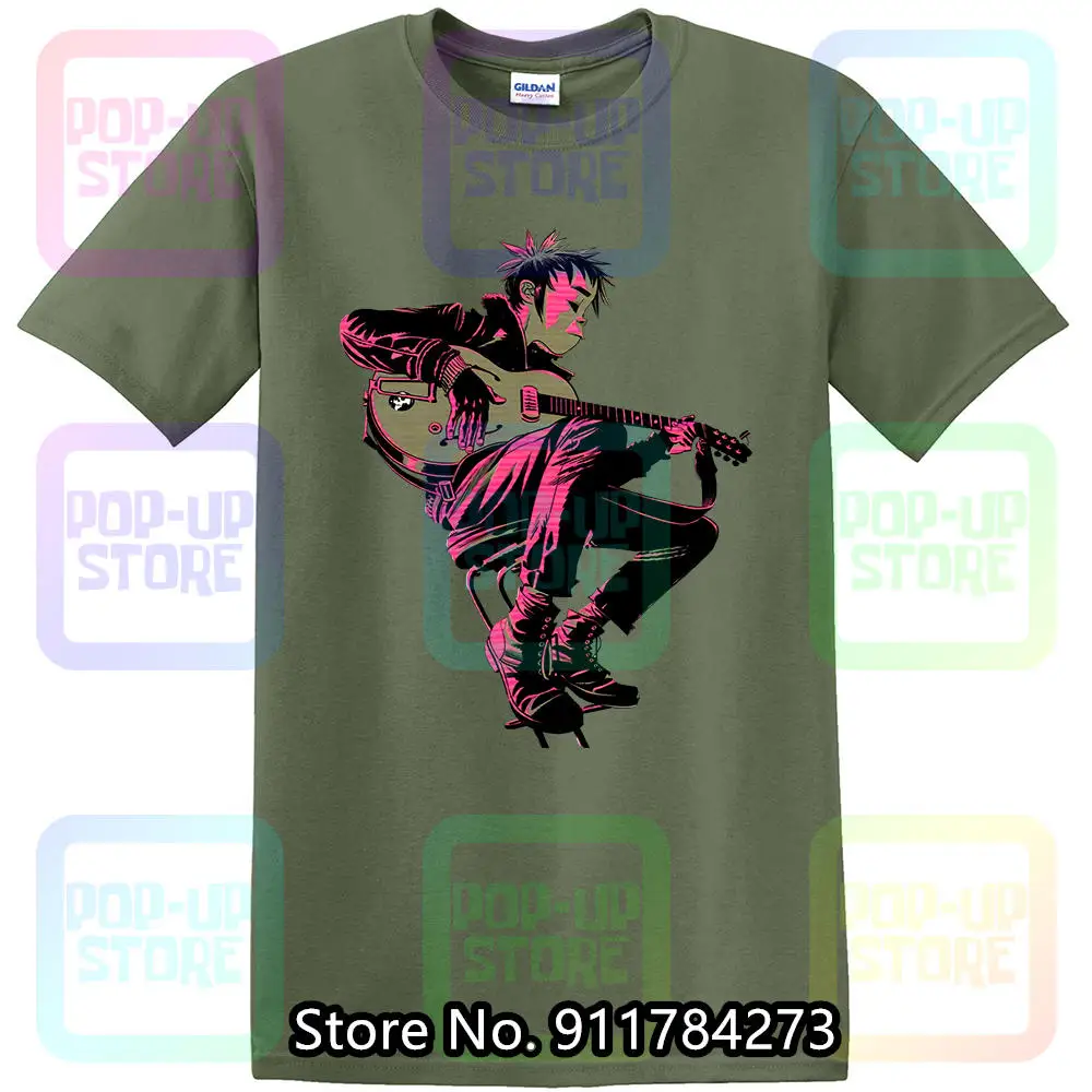 Vintage Alstyle Gorillaz The Now Now 2D Guitar Tshirt Mens taglia M