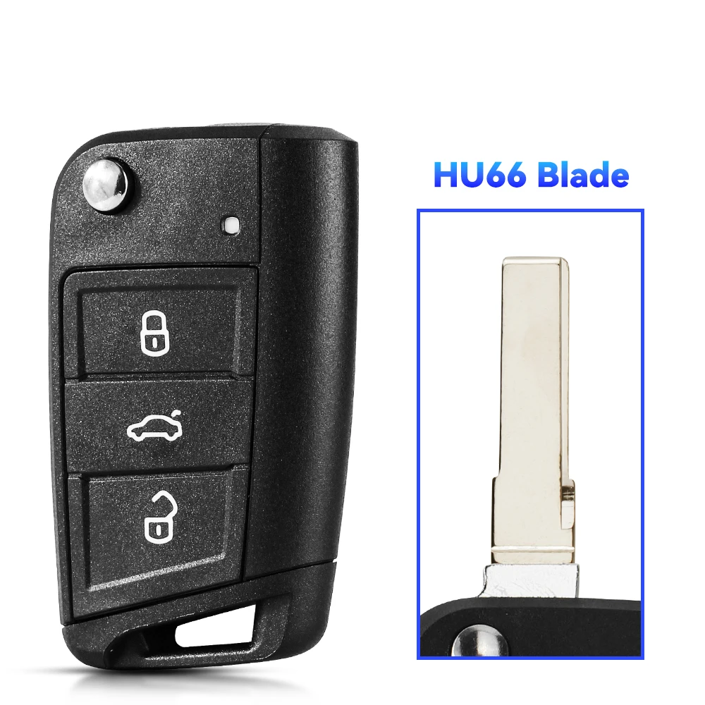 KEYYOU 20Pcs For vw mk7 key shell all black