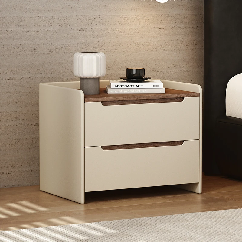 Trendy Design Nightstands Aesthetic Minimalist Style Bedside Table With Drawers  Mesitas De Noche Dormitorio Bedroom Furniture