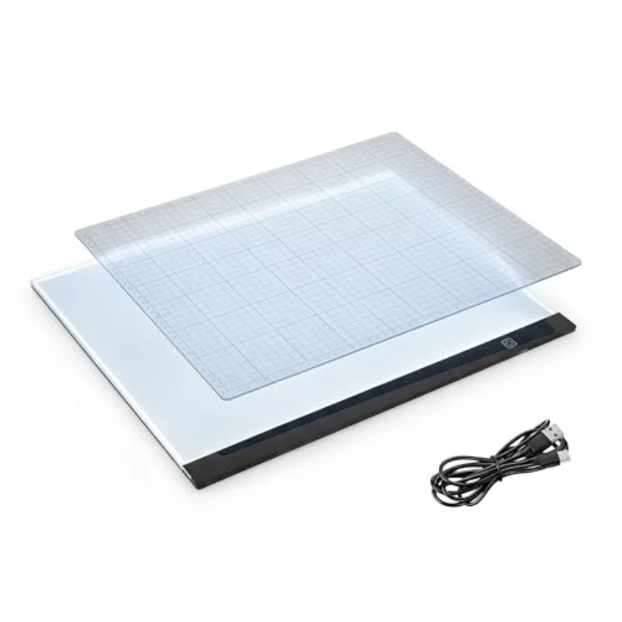 

Светодиодный планшет для рисования A3 с прозрачным самовосстанавливающимся ковриком для резки, регулируемой яркостью, световая панель для рисования, шитья, квилтинга
