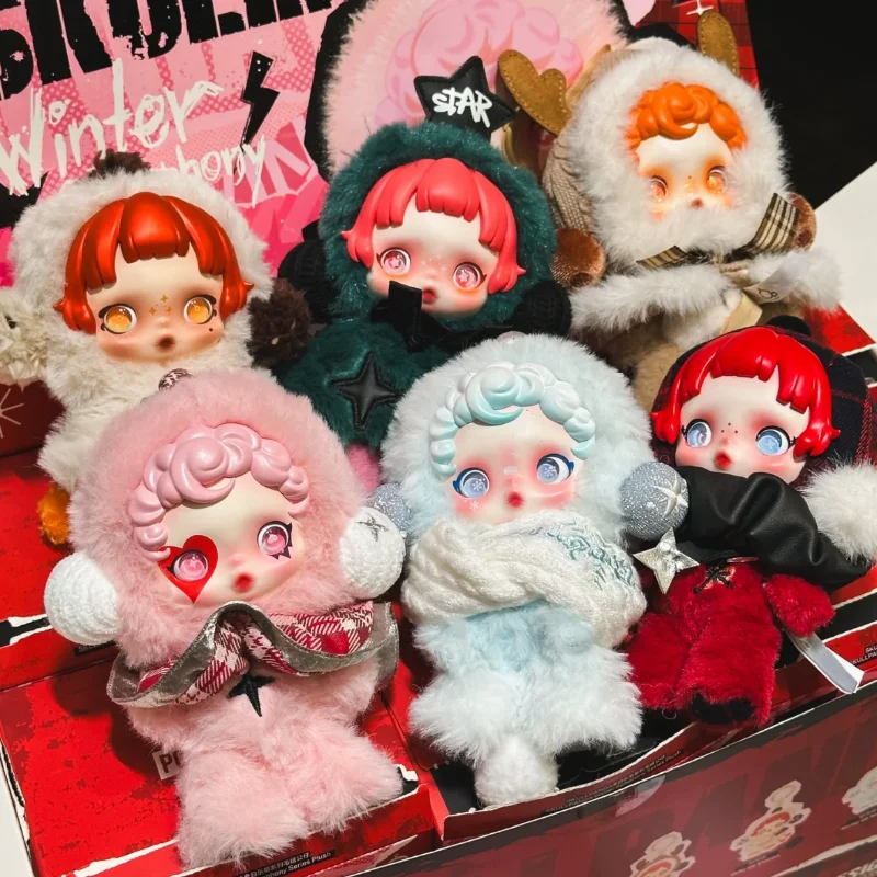 Original Skullpanda Winter Symphony Series Action Figures Vinyl Face Doll Cute Song Of Snow Figures Pendant Toys Christmas Gifts