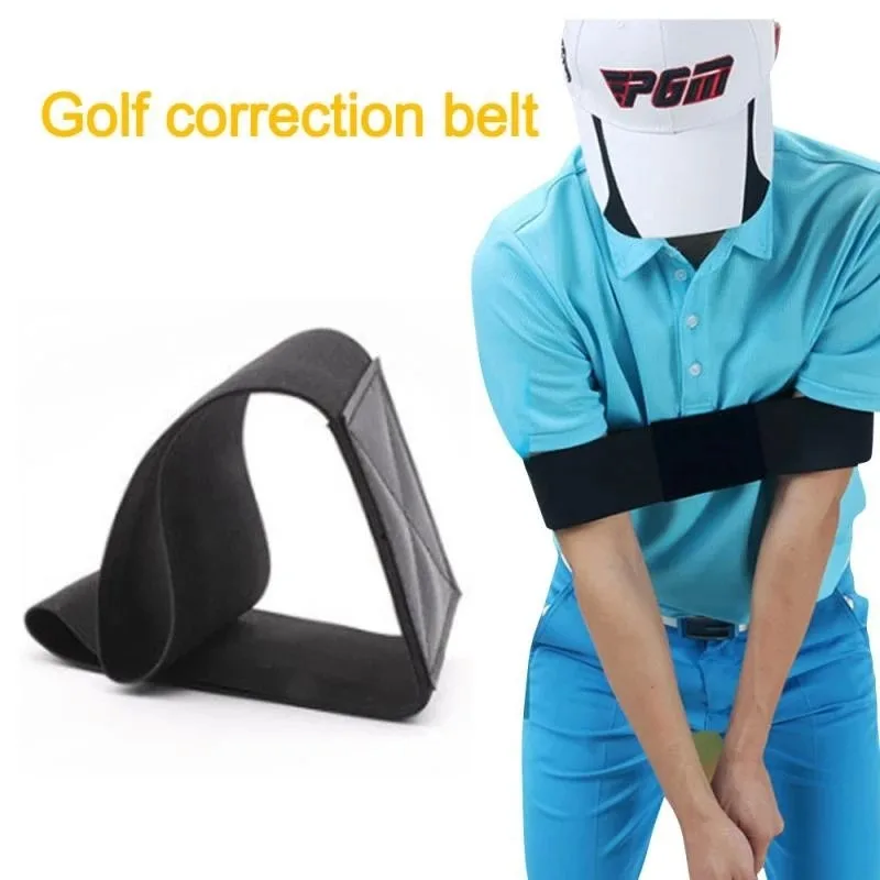 1pcs Golf Swing Trainer Practicing Guide Gesture Alignment Training Aid Aids Correct Swing Trainer Elastic Arm Band Belt