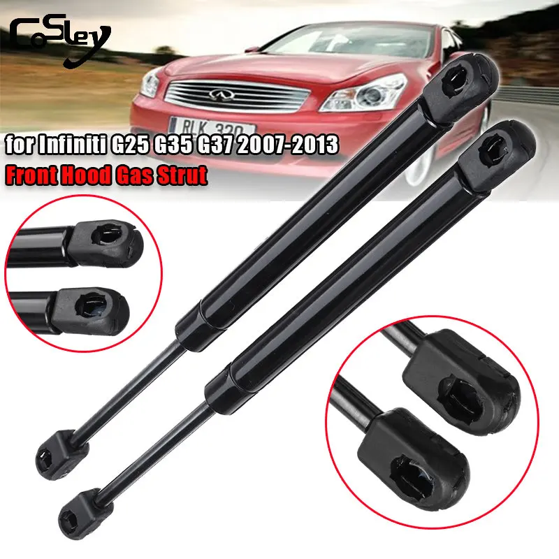 2Pcs Car Rear Front Hood Gas Strut Support For Infiniti G25 G35 G37 2007 2008 2009 2010 2012 2013 Trunk Gate Lift Gas Rod