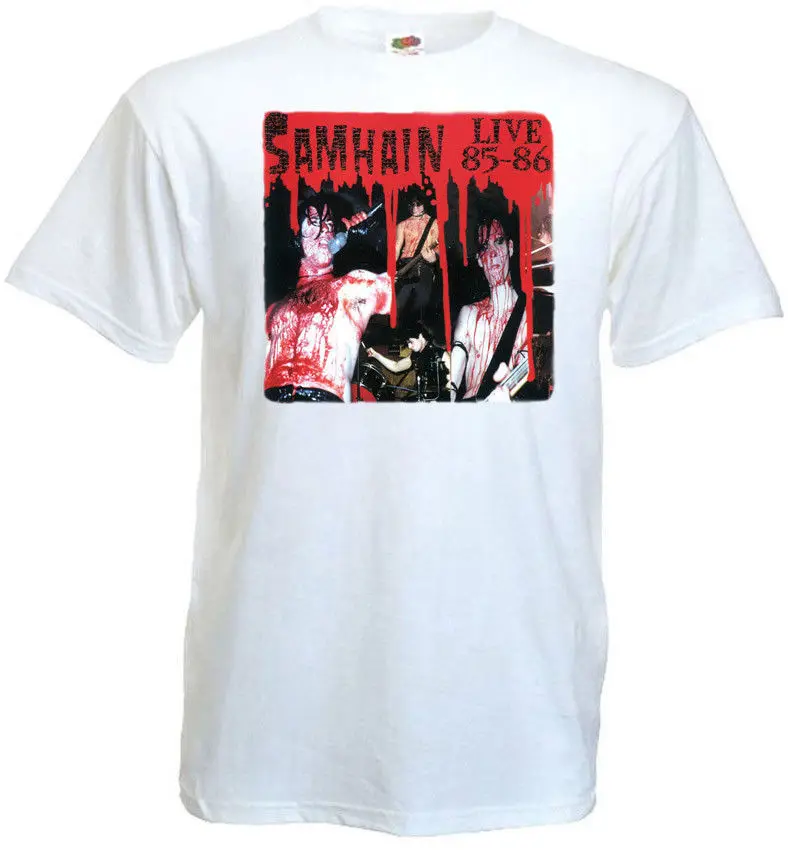 

Samhain Live 85-86 T shirt white poster horror punk band all sizes S-5XL