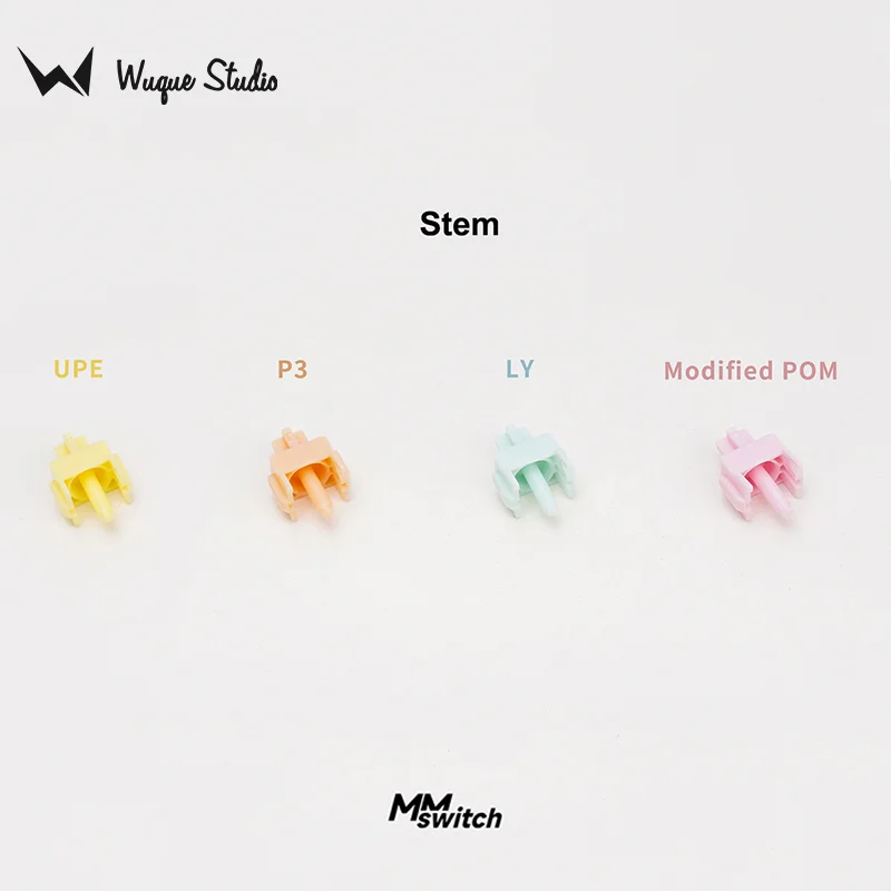 WuqueStudio MMswitch Pastel Stem Nylon modificado UPE LY P9 Interruptores personalizados para teclado mecánico