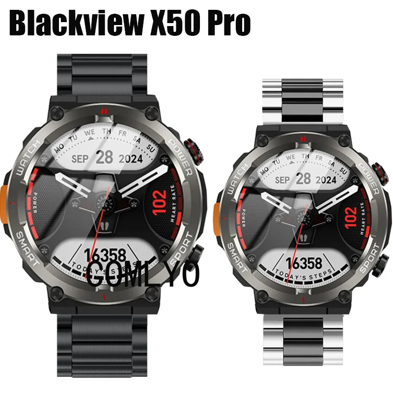 Per cinturino da uomo con cinturino in metallo in acciaio inossidabile con cinturino Blackview W50 Pro