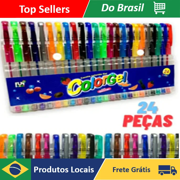 KIT 24 Colorgel Scented Gel Pen With Glitter - Neverdie Store