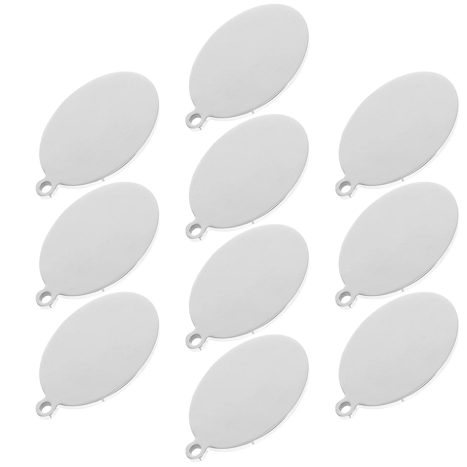 

10pcs Pet Anti lost Dog Tag Stainless Steel Custom Name ID Tag Oval for Cats Puppies Small Pets Personalized Dog Tags