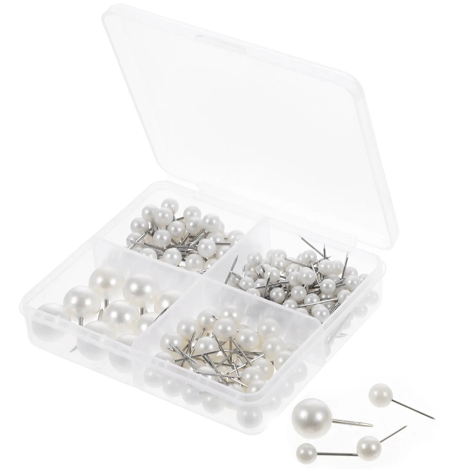 

200Pcs Pearlized Soft Corkboard Bulletin Straight Pins Ball Head Board Pin for Craft Jewelry DIY Straight Pins with Ball Heads