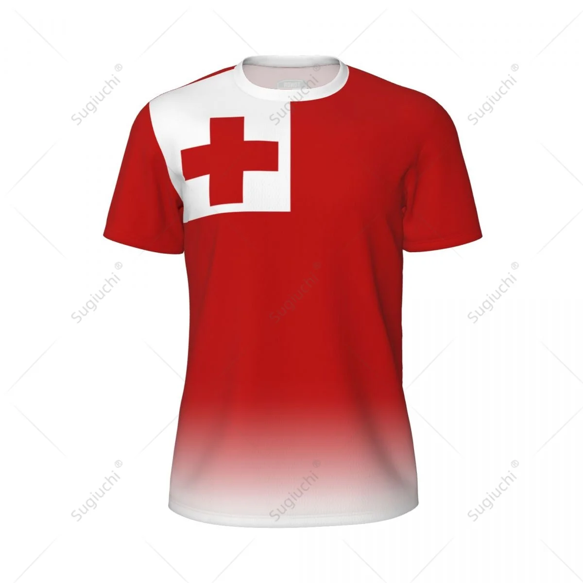 Sports Mesh T-shirt Tonga Flag For Running Bike Soccer Tennis Football Fitness Tees 3D Printed Custom