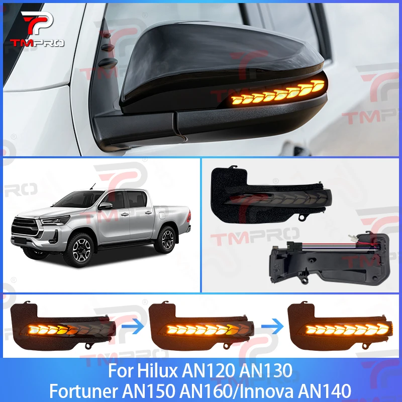 

For FORTUNER HILUX REVO COROLLA CROSS Rearview mirror streamer turn welcome floor light INNOVA day light Dynamic blue light