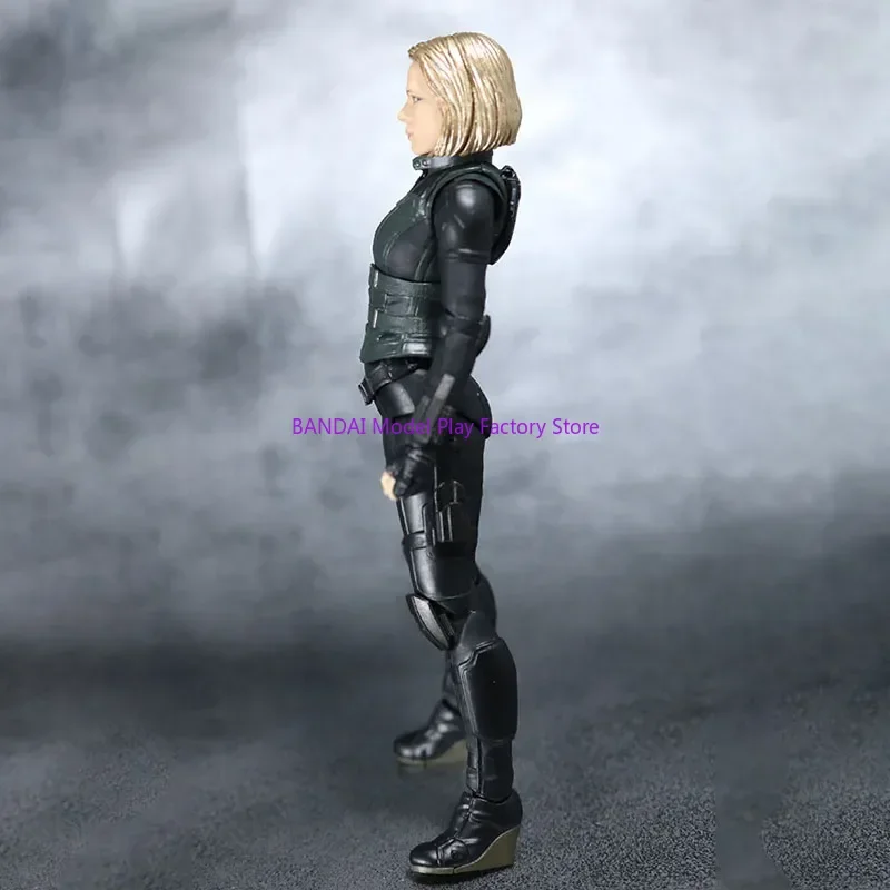Bandai Original Model Kit S.H.Figuarts Marvel Avengers 3 Black Widow 1/6 150 มม. อะนิเมะแอ็คชั่นฟิกเกอร์ของเล่นหุ่นยนต์ของขวัญสำหรับเด็กผู้ชาย
