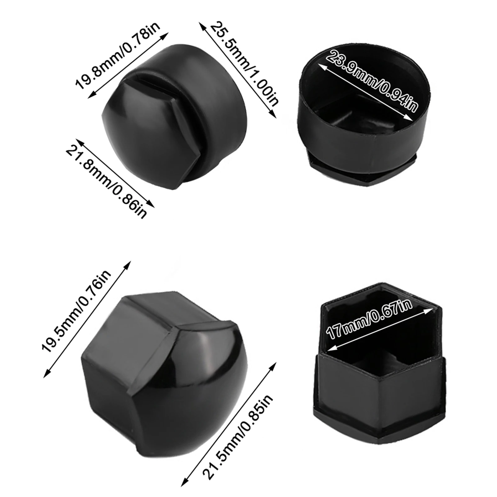 20 stücke 17mm Mutter Auto Rad Auto Hub Schraube Diebstahl Abdeckung Auto Abdeckung Schutzkappen Staub Abdeckung Schutzkappen