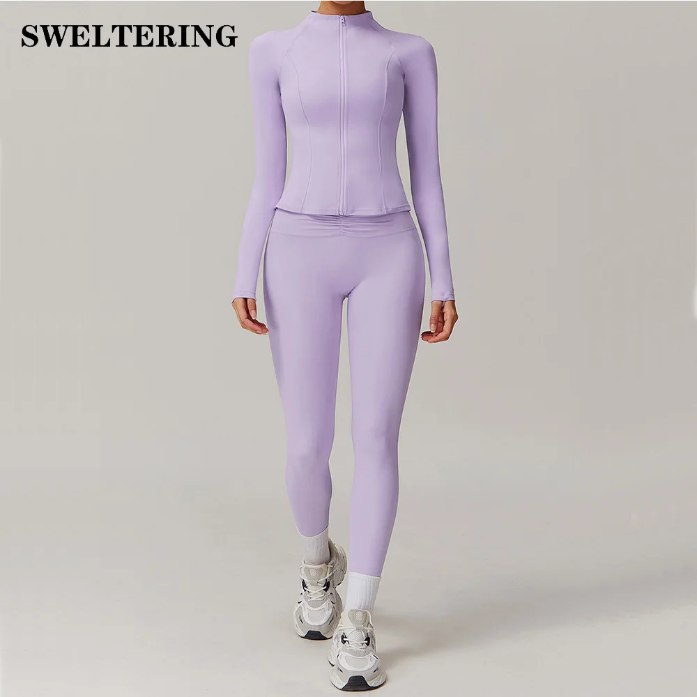 Yoga Suit Women Gym Set 2PCS Sports Set Women Tracksuit Running Workout Sportswear Female Long Sleeve Sports Shirt Yoga Clothing