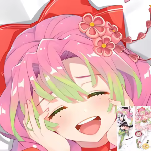 DIY Personalized Cosplay Anime Kanroji Mitsuri Dakimakura Pillowcase Cushion Pillow Cover Hugging Body Pillow Cover Case