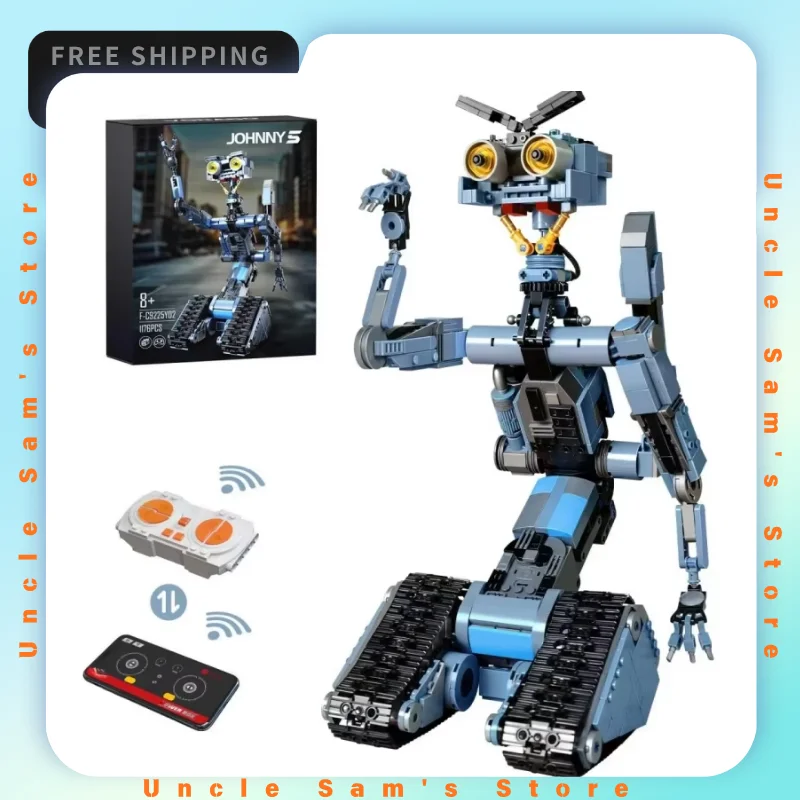 Electric RC Programming Robot Assembly Model Toy Remote Control Building Blocks DIY Educational STEM Assembly Model Toy Gift