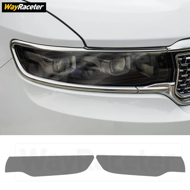 

2 Pcs Car Headlight Protective Film Transparent Smoked Black TPU Sticker For Jeep Wagoneer WS 2025 2024 2023 2022 Accessories