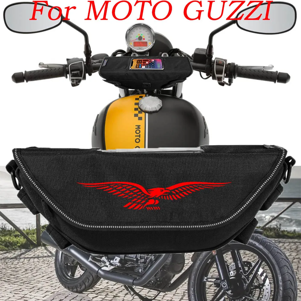 

For Moto Guzzi Retro v100 V7 V9 V85TT Roamer Motorcycle accessory Waterproof And Dustproof Handlebar Storage Bag navigation