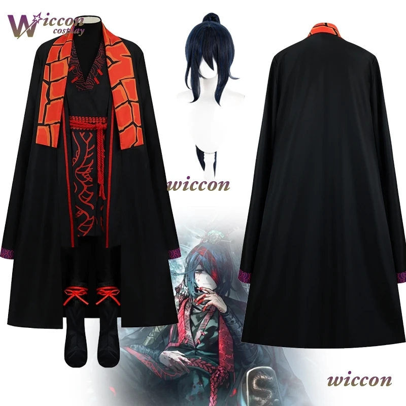 Uniforme Limbus Company Hong Lu Jia Baoyu Cosplay Halloween Kong Qiu Jiaqiu Jia qiu Traje de Casaco Preto Estilo Hanfu Conjunto