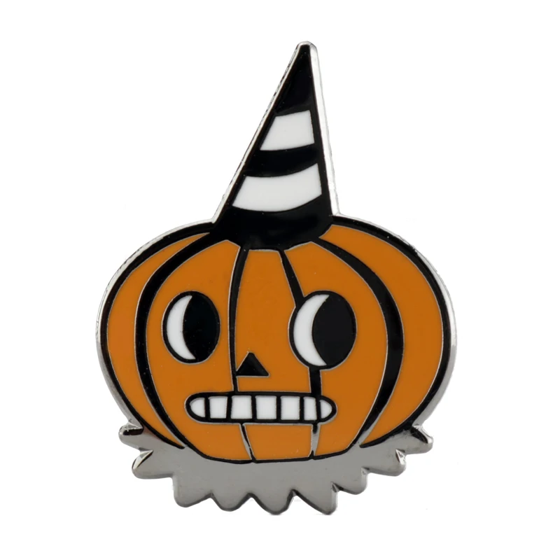 Broche esmaltado de película de terror de Halloween, insignia de Metal de calabaza bonita, Pin para Collar de mochila, accesorios de joyería para disfraz, regalos, 5 uds.