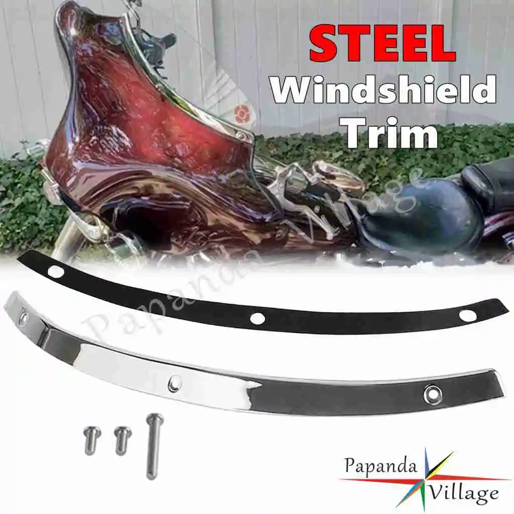 

Steel Bawting Motorcycle Windshield Windscreen Trim For Harley Touring Electra Glide Ultra Limited Tri Glide Street Glide 96-25
