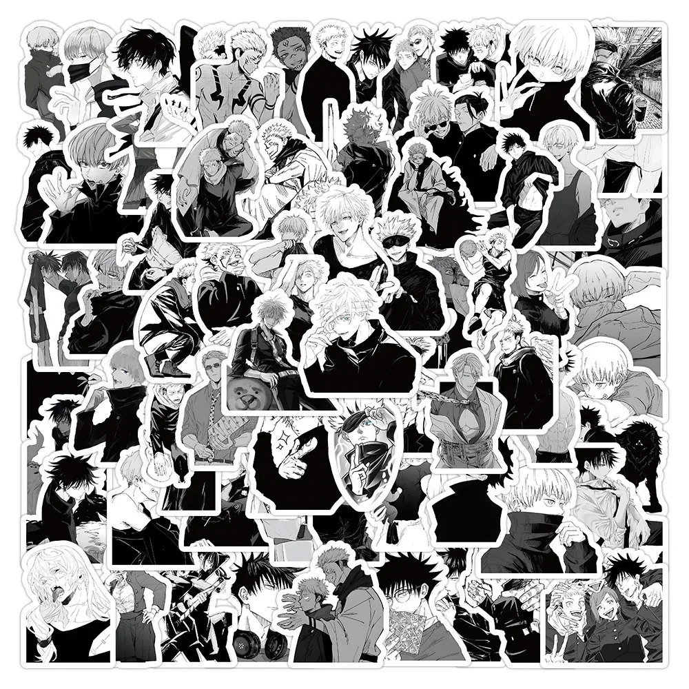 100Pcs Jujutsu Kaisen Anime Graffiti Stickers for Laptop Skateboard Bike Helmet Luggage Motorcycle Waterproof Decal Toys Gifts