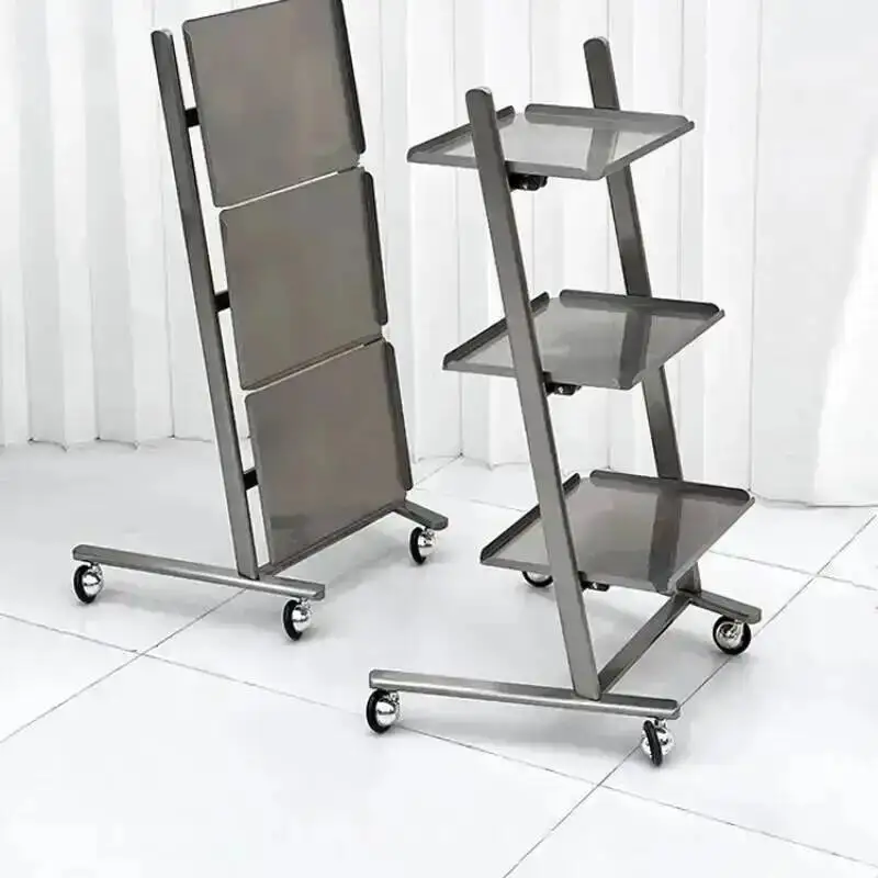 

Furniture Roulette Station Storage Trolley Beauty Salon Cart Equipment Auxiliary Spa Tool Removable Cart Shelf Simple Design