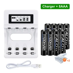 PALO 1.2V AAA Rechargeable Ni-MH Batteries 1100mAh 3A AAA rechargeable battery  for camera toy car and 1.2V battery charger