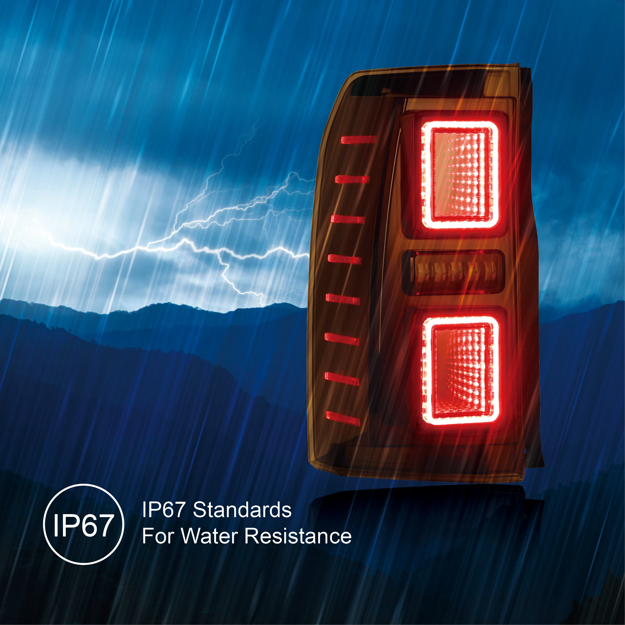 New 12V LED Tail Light Assembly For Land Rover Discovery 4 2009-2015 Clear Red Rear Lamp Replacement/Repair Made ABS