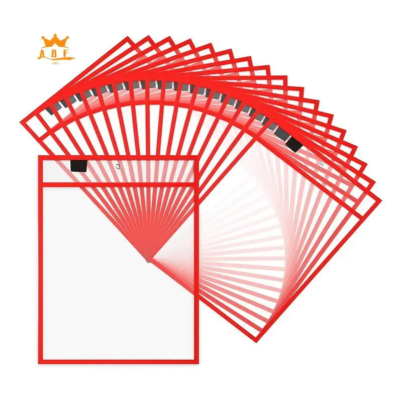

A08E-25PCS File Folders 24X32cm Work Note Holder Dry Erase Pockets For Teachers Work Classroom Organization Supplies