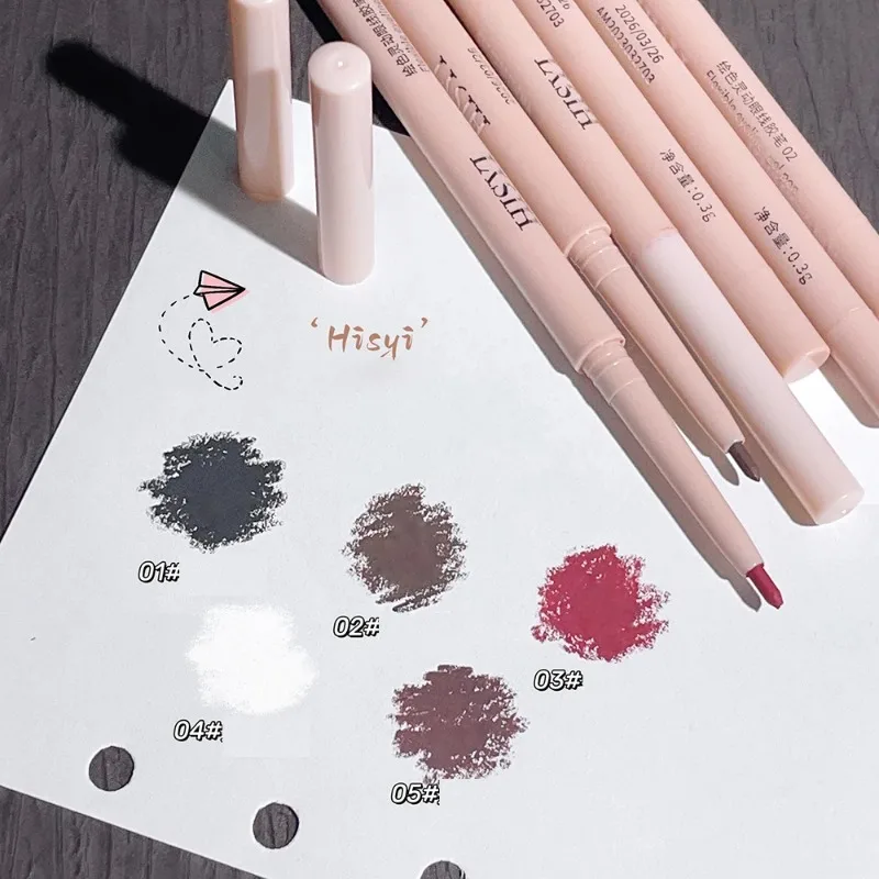 Mattes Rotbraun Eyeliner-Gel-Stift Ultra-dünn Langanhaltend Schnelltrocknend Glatt Farbenfroher Lidschatten Liegender Seidenraupen-Stift Make-up Kosmetik