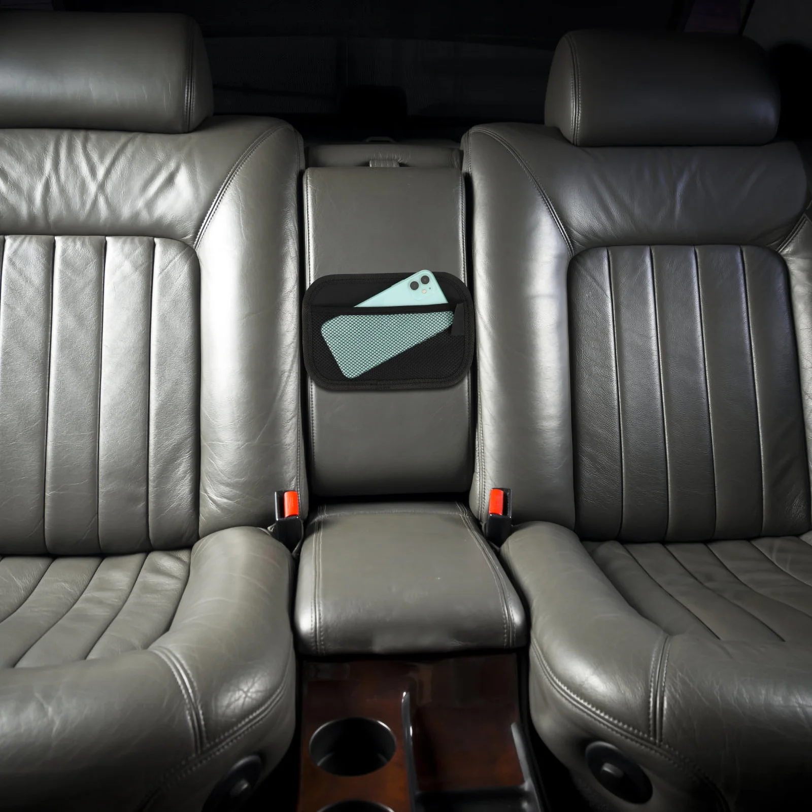 

2Pcs Car Sticky Storage Bag Oxford Cloth Car Organizer Seat Sundries Holder Mobile Phone Parking Card Storage Pouch Mesh