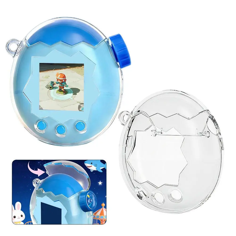 Clear Hard Acrylic Protective Cover With A Random Rotating Cap Protective Shell Decorative Cover for Tamagotchi Paradise