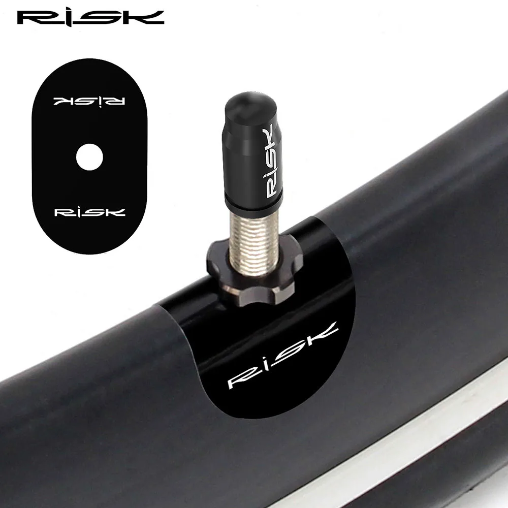 Risiko 10 Stück MTB Rennrad Presta Ventil kern Aufkleber, Fahrrad Reifen elliptische fv Ventils chutz Aufkleber, Fahrrad befestigung Aufkleber