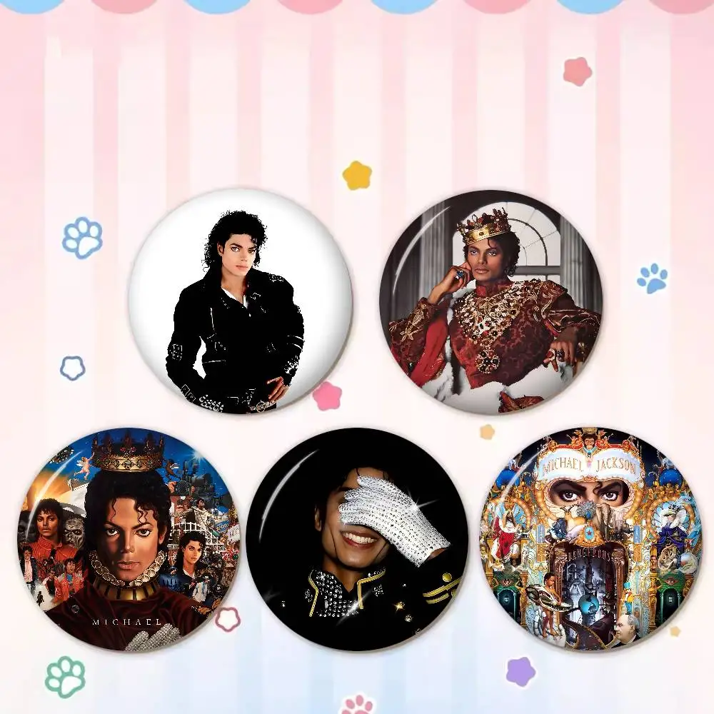 MJ M-michael J-jackson Creative Tinplate Soft Button Pins Animal Icon Brooch Lapel Backpack Badge Accessories Pin