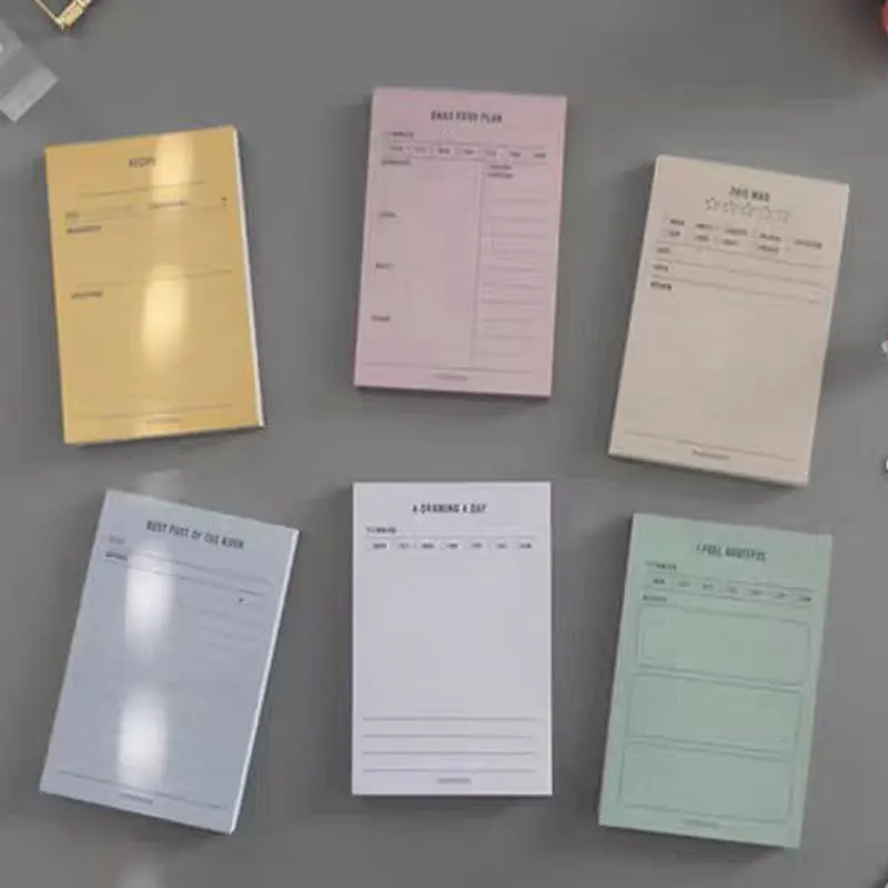 

80Sheets/Lot Memo Book Pads Material Paper Writing Pads Notepads Portable Daily Planner Schedule Book To Do List School Supplies