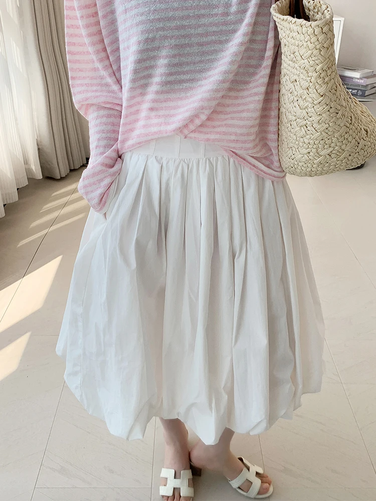 

Юбка Cloud f-length с высокой талией, пышная юбка-миди трапециевидной формы, женская весна-лето, новые длинные юбки