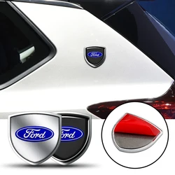 3D shield metal Emblem Badge Decal Auto Car Sticker Decoration Accessories For Focus Mustang Fiesta ST Line Kuga Transit Edge F1