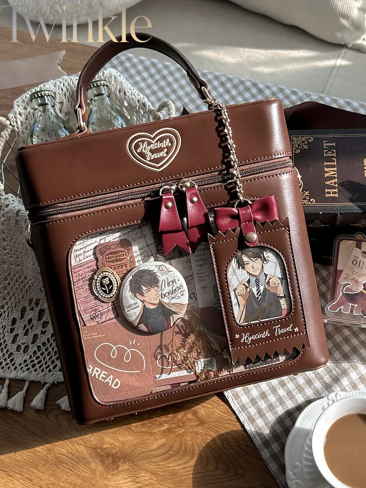 Square Ita Bag 1/6 BJD Doll Bag Handbag Crossbody Backpack Commuter Outing Bag for 30cm Doll