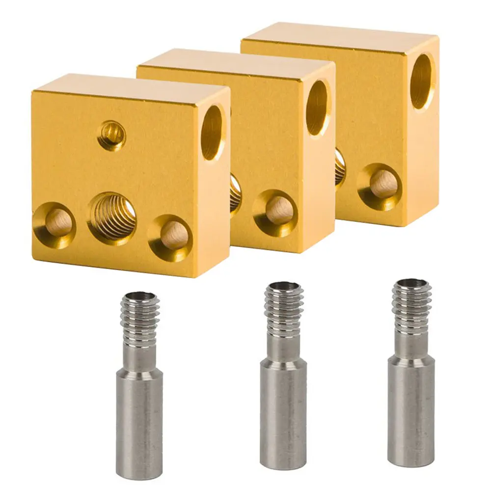 

Комплект нагревательного блока для 3D-принтера: алюминиевый нагревательный блок, трубка из нержавеющей стали для экструдера Ender-3, высокотемпературный.