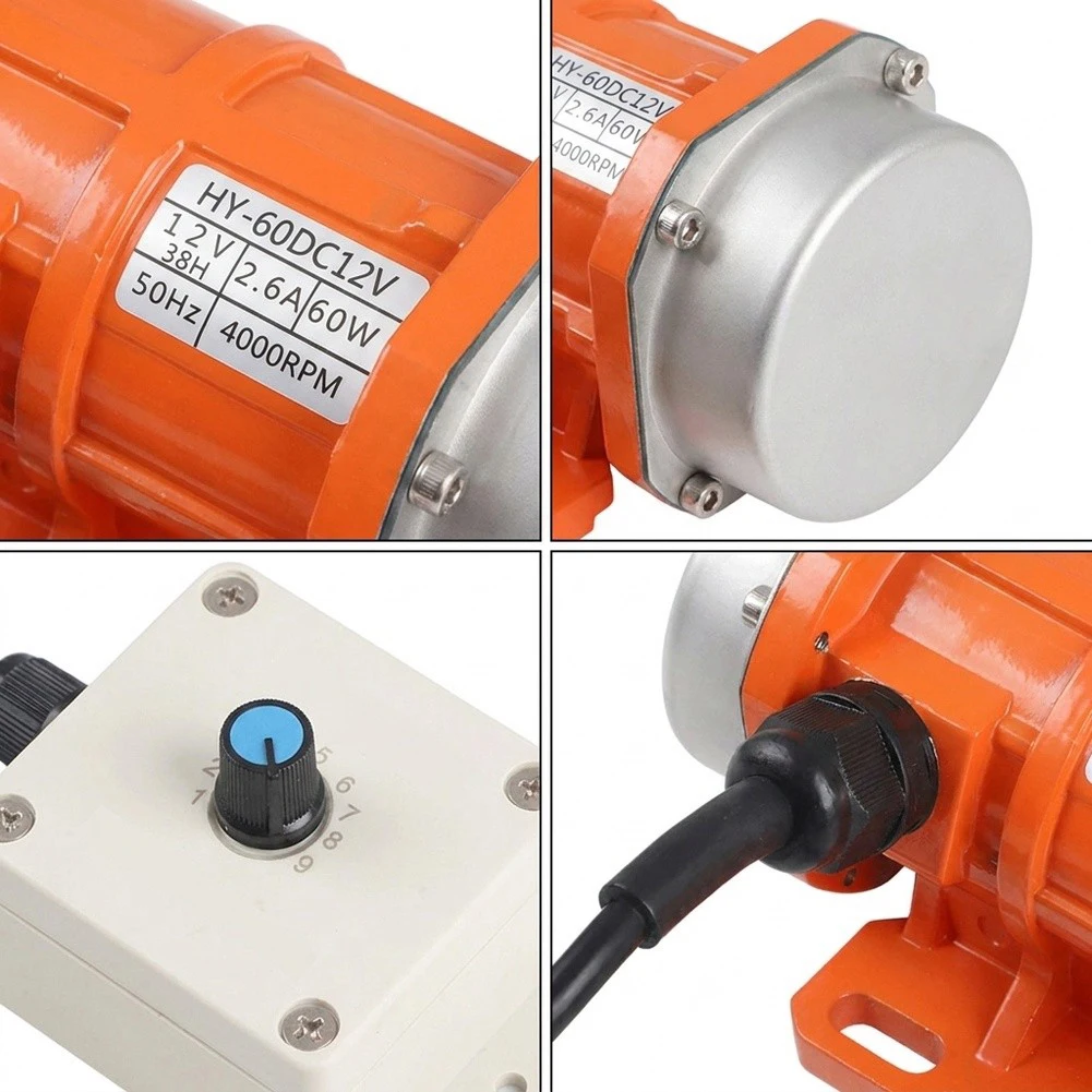 Asynchronous Vibration Motor 60W DC Motor Pure Copper Coil Waterproof Junction Box Vibration Motor For Snow Removal