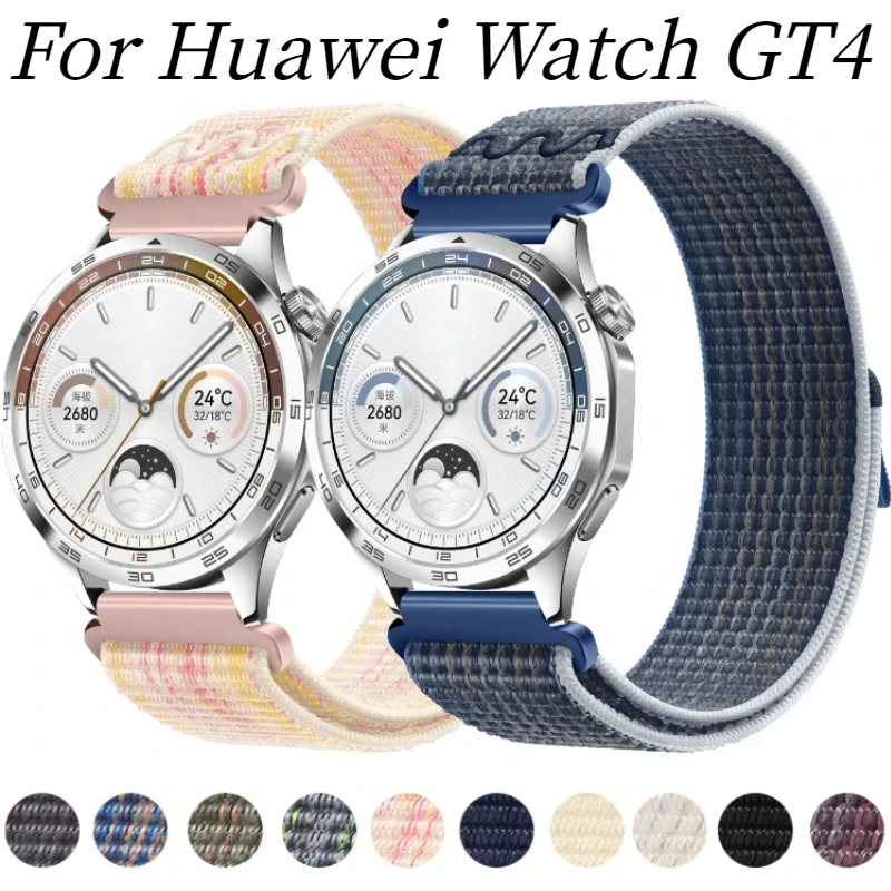 20mm 22mm Nylon Loop Strap For Huawei Watch GT4 41mm 46mm Comfortable Bracelet Wristband For Samsung Galaxy Watch 6/5/4/3 Belt