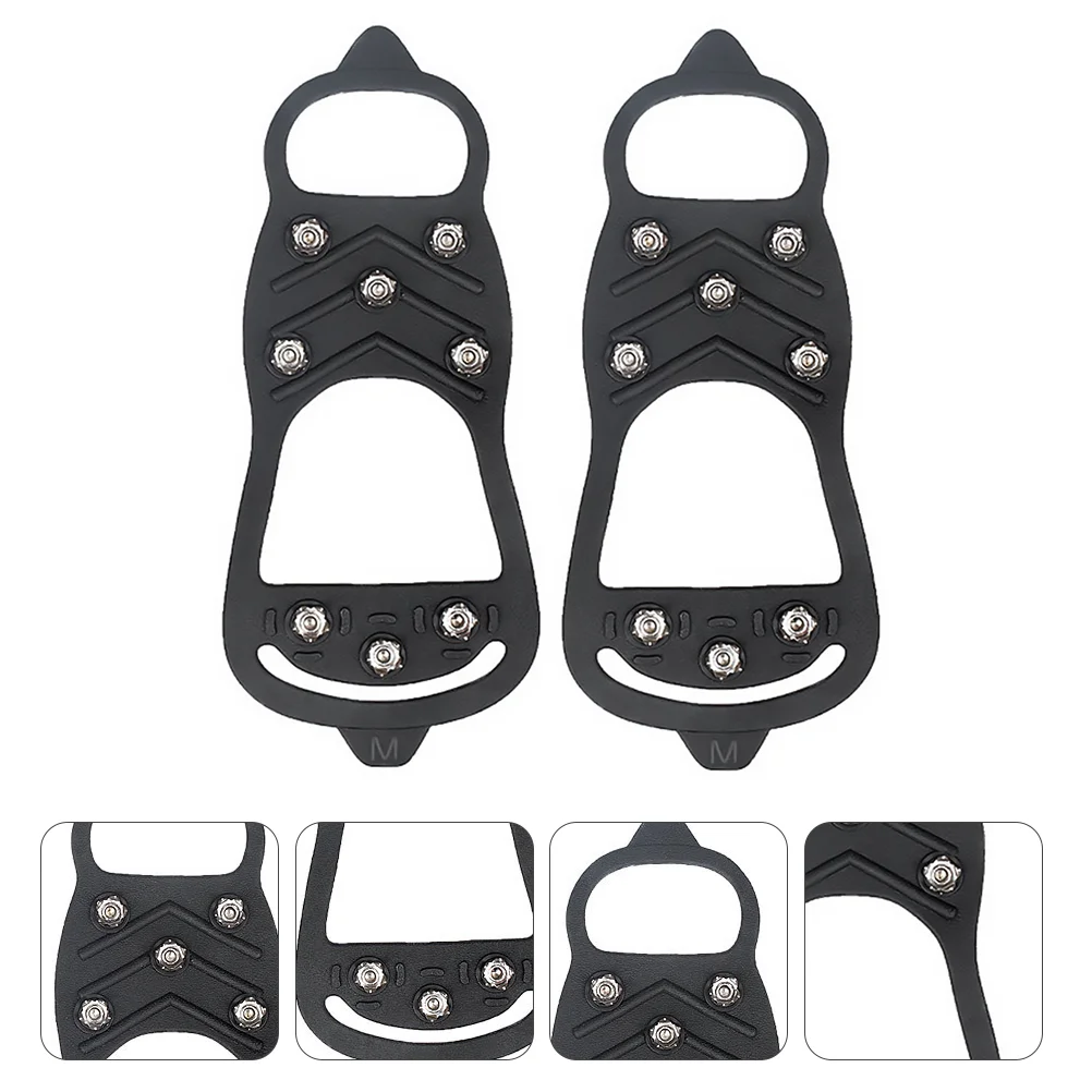 

Shoe Cover Non-slip Crampon Covers Ice Surface Outdoor Snow Grippers Universal Cleats Claws Winter Black Men and Women