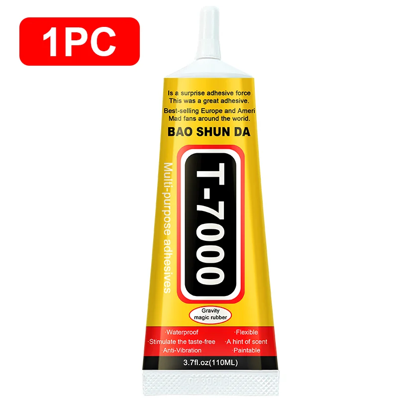 T7000 Upgrade Zwart Contact Mobiele Telefoon Tablet Reparatie Lijm, Sterke Multifunctionele vloeibare Lijm T7000 Precisie Applicator Lijm
