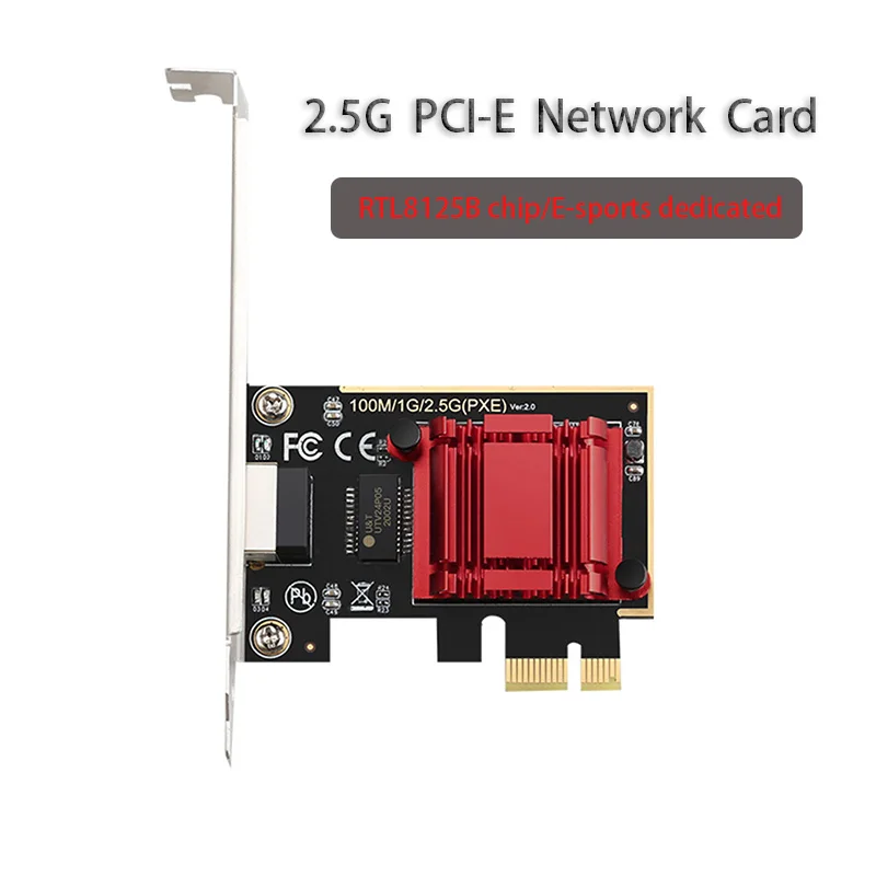 

Game PCIE Card 2.5Gbps Gigabit PCI-E Network Card Ethernet RJ-45 LAN Adapter for Desktop PC computer accessorie gaming adaptive