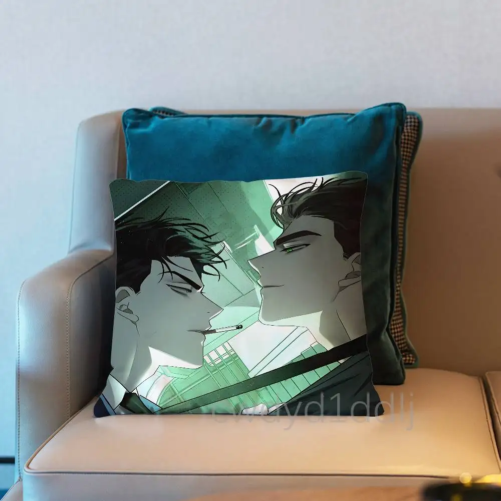 J-Jin M-Matthew Green Light Pillow Case Cover Square Sofa With For Pattern Comfortable Cushion suitable Of Room