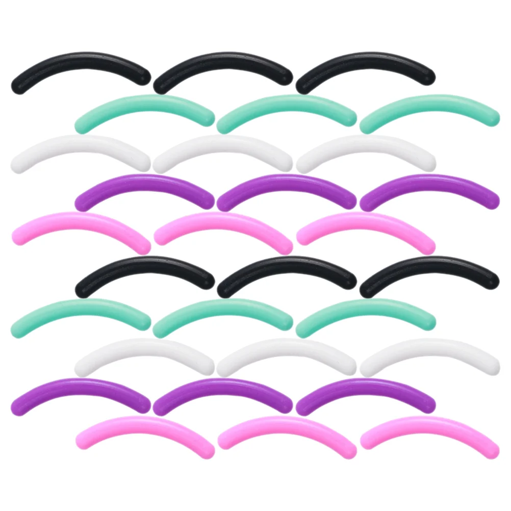 30 Pcs Eyelash Curler Strip Silicone Refills Eyelashes Tool Pad Inserts Silica Gel Curling Replacement Pads