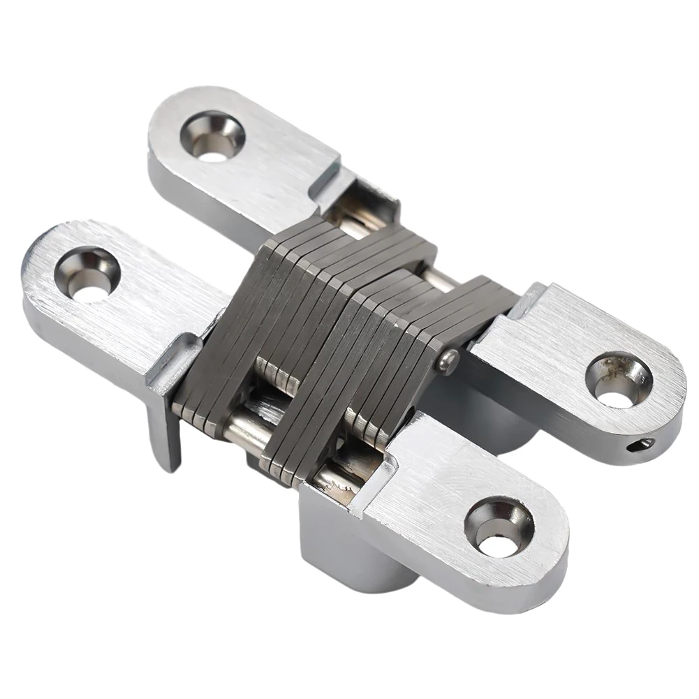 Door Hinges Hinge Home Improvemen Invisible Cabinets Concealed Cross Folding Door Stainless Steel Zinc Alloy Body
