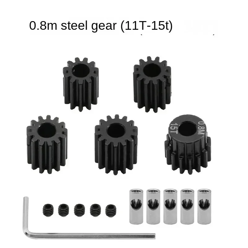 5pcs 0.8M 32P 3.175 5mm 11T--35T Gehard Staal Rondsel Motor Gear voor 1/8 1/10 RC Model Auto