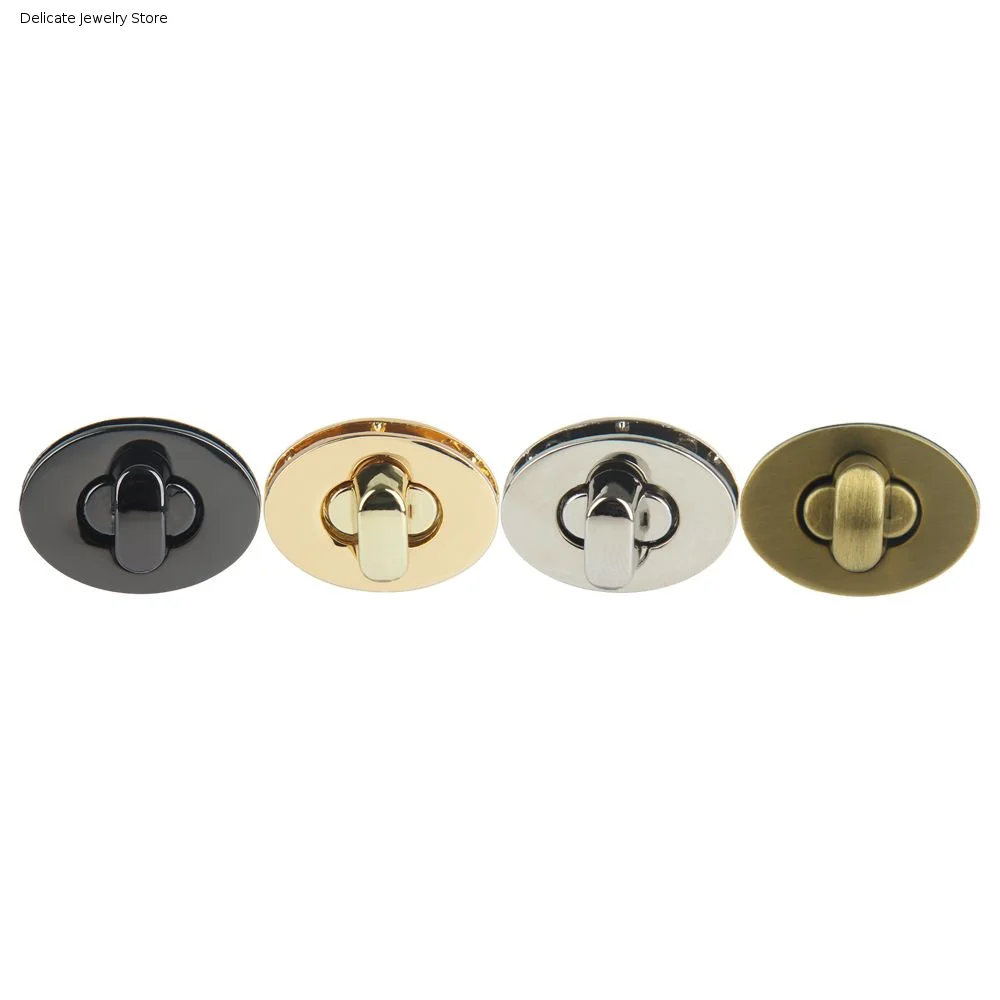 Practical Egg Shape Oval Bag Accessories Clasp DIY Turn Lock Hardware